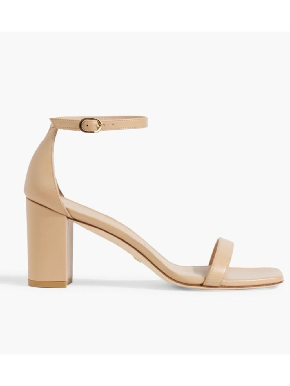 New Stuart Weitzman Nudistcurve 75 Block Heel Sandal Sz 6